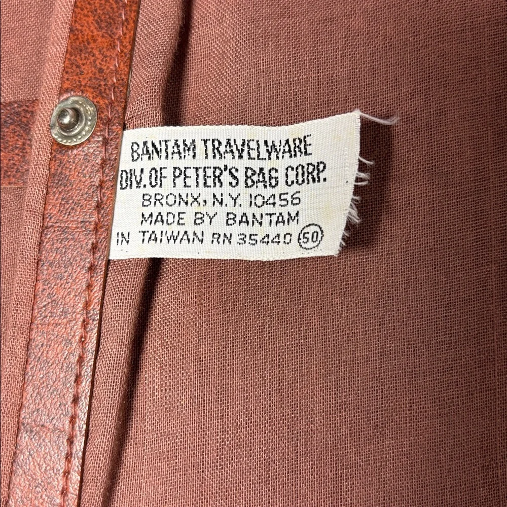 Vintage Brown Leather Luggage 19”x14” Peter’s Bag Corp**